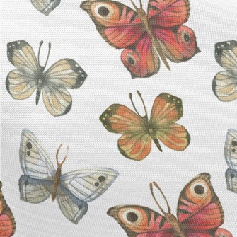 Beautiful Hand Drawn Butterfly Pongee