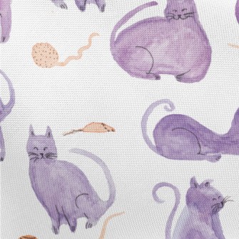 Self-colored Watercolor Cat Pongee