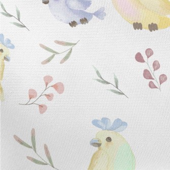 Beautiful Colorful Parrot Pongee