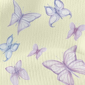 Two-color Hand-painted Butterf Stretch Jersey