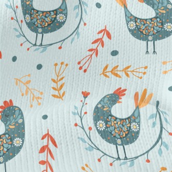 Ethnic Pattern Bird Stretch Jersey