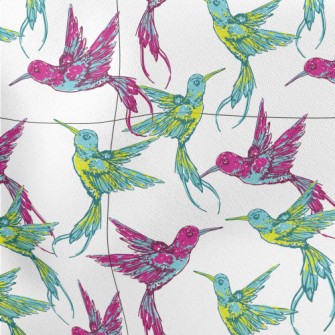 Bicolor Tropical Bird Lightweight Cotton Poplin