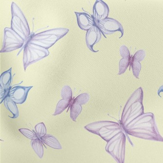 Two-color Hand-painted Butterf Lightweight Cotton Poplin