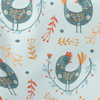 Ethnic Pattern Bird Lightweight Cotton Poplin