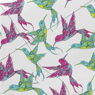 Bicolor Tropical Bird Midweight Cotton Poplin