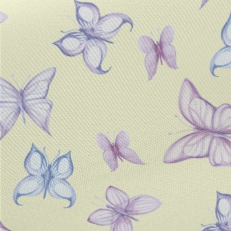 Two-color Hand-painted Butterf Midweight Cotton Poplin