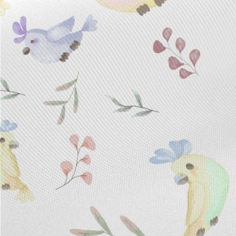 Beautiful Colorful Parrot Midweight Cotton Poplin
