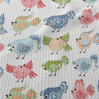 Gorgeous Pattern Bird Birdseye Piqué