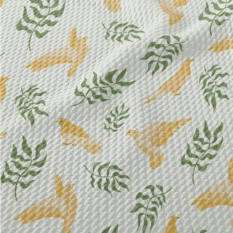 Dove With Olive Leaf Birdseye Piqué