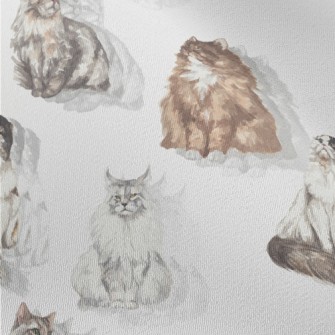 Beautiful Watercolor Pet Cat Chiffon