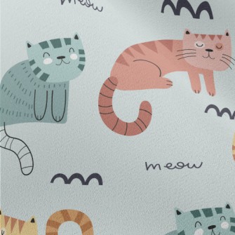 Colorful Cartoon Cat Chiffon