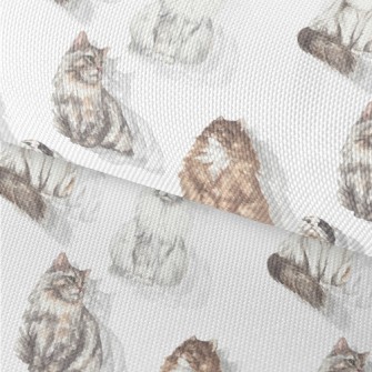 Beautiful Watercolor Pet Cat Waterproof Oxford