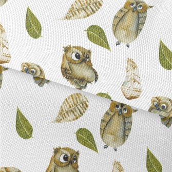 Cute Watercolor Owl Waterproof Oxford