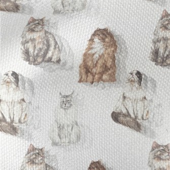 Beautiful Watercolor Pet Cat Waterproof Canvas