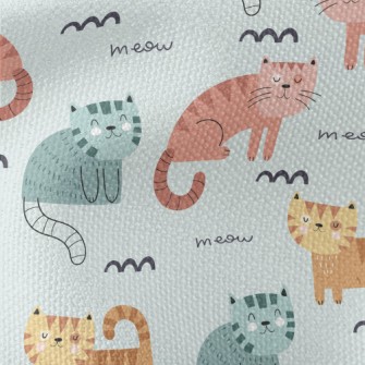 Colorful Cartoon Cat Waterproof Canvas