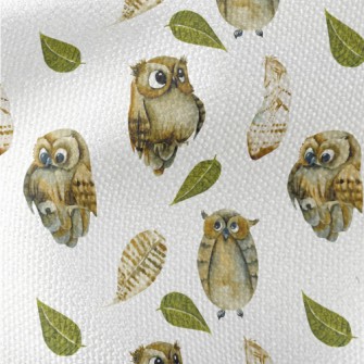 Cute Watercolor Owl Waterproof Canvas