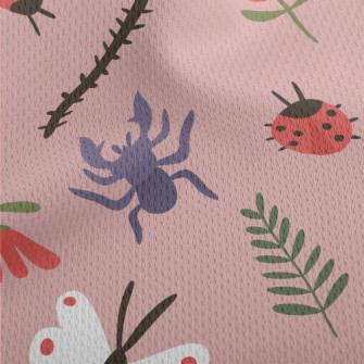 Colorful Cartoon Insects Athletic Mesh Flat Back
