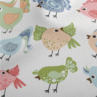 Gorgeous Pattern Bird Athletic Mesh Flat Back