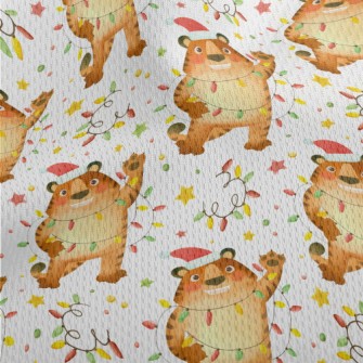 Hand Drawn Tiger Celebrating C Athletic Mesh Flat Back