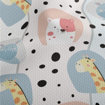 Cute Animal Decoration Athletic Mesh Flat Back