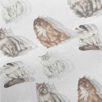 Beautiful Watercolor Pet Cat Performance Linen