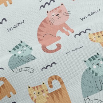 Colorful Cartoon Cat Performance Linen