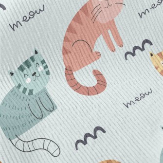 Colorful Cartoon Cat Standard Corduroy