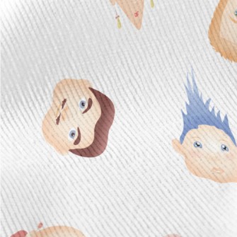 Cartoon Different Faces Standard Corduroy