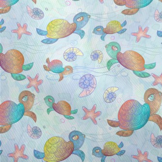 Colorful Hand Drawn Turtle Dobby