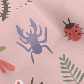 Colorful Cartoon Insects Micro Fleece