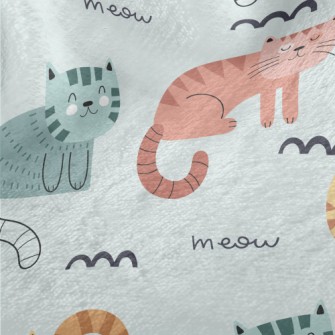 Colorful Cartoon Cat Minky