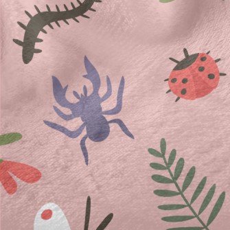 Colorful Cartoon Insects Minky