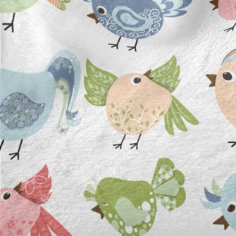 Gorgeous Pattern Bird Minky