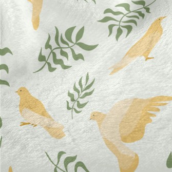 Dove With Olive Leaf Minky
