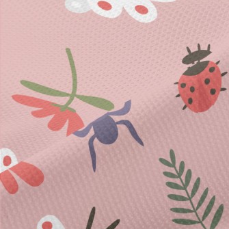 Colorful Cartoon Insects Piqué