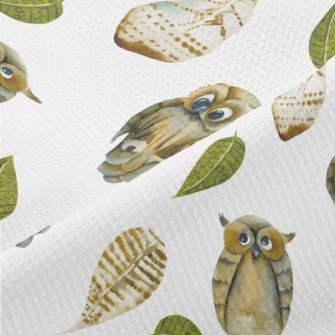 Cute Watercolor Owl Piqué