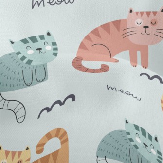 Colorful Cartoon Cat Lightweight Performance Linen