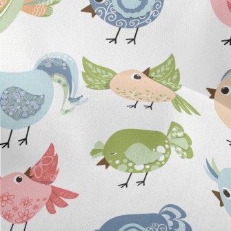 Gorgeous Pattern Bird Lightweight Performance Linen