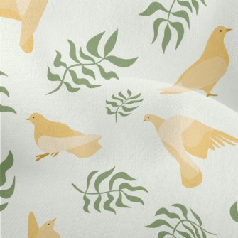 Dove With Olive Leaf Lightweight Performance Linen