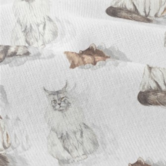 Beautiful Watercolor Pet Cat Modern Jersey