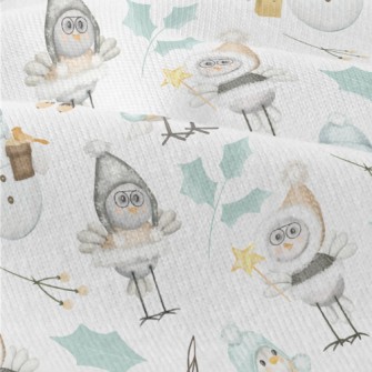 Winter Birds And Snowman Modern Jersey