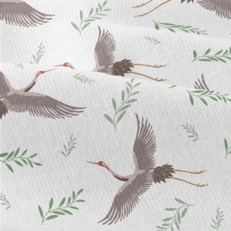 Cartoon Crane With Leaves Modern Jersey