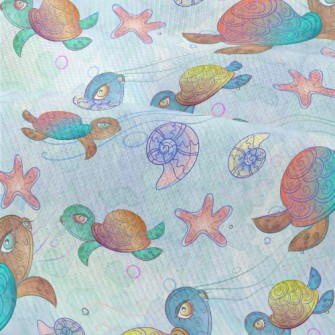 Colorful Hand Drawn Turtle Modern Jersey