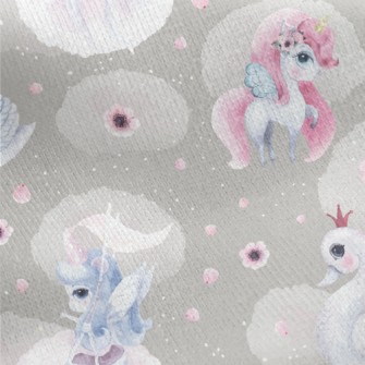 Fantasy Fairy Tale Characters Jersey Backed Fleece