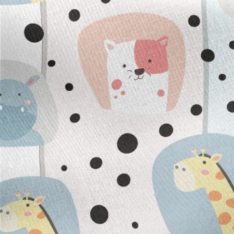 Cute Animal Decoration Jersey Backed Fleece