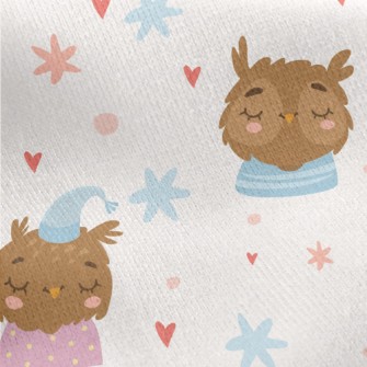 Sleeping Owl Jersey Backed Fleece
