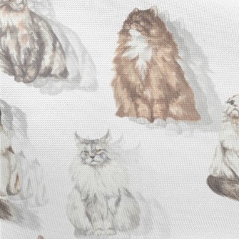 Beautiful Watercolor Pet Cat Pongee