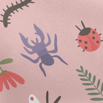 Colorful Cartoon Insects Pongee