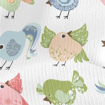 Gorgeous Pattern Bird Stretch Jersey
