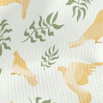 Dove With Olive Leaf Stretch Jersey